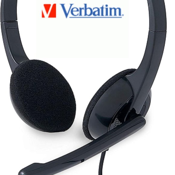 NEW VERBATIM STEREO 3.5MM HEADSET WITH MICROPHONE - Picture 1 of 1